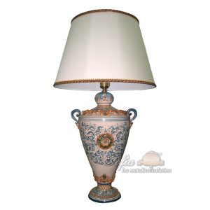 Lume coppa h 40 c/rosone plastico sofia tricolore (h72 c/paralume Ø45)
