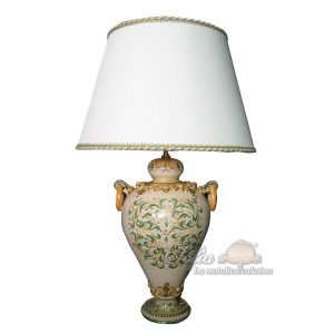 Lume anelli h 30 plastico sofia verde/arancio (h55 c/paralume Ø35)