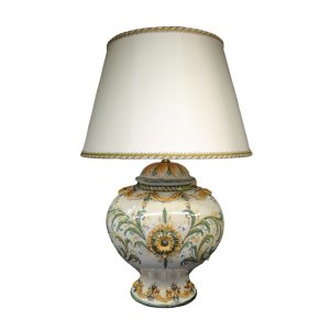 Lume palla senza manici h 35 plastico sofia verde/arancio (h65 c/paralume Ø45)