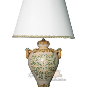 Lume anelli h 40 plastico sofia verde/arancio (h72 c/paralume Ø45)