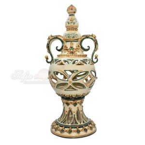 Lume traforato in serie limitata h 70 verde/arancio