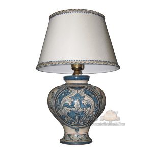 Lume collo rasato 2° M h 25 stile richard mono blu (h52 c/paralume Ø35)