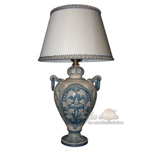 Lume anelli h 30 stile richard mono blu (h55 c/paralume Ø35)