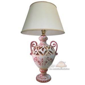 Lume traforato in serie limitata h 50 bordeaux/arancio