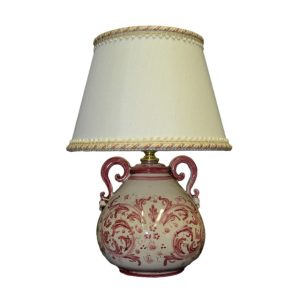 Lume mod. peppe comodino h 15 s. d'arte mono bordeaux (h30 c/paralume Ø20)