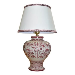 Lume collo rasato 2° M h 25 s. d'arte mono bordeaux (h52 c/paralume Ø35)
