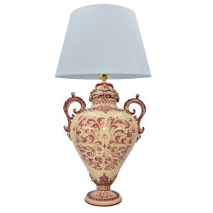 Lume maxi h 50 senza rosone plastico sofia mono bordeaux (h83 c/paralume Ø50)