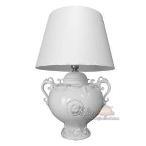 Lume palla c/manici h 35 plastico sofia white line (h65 c/paralume Ø45)