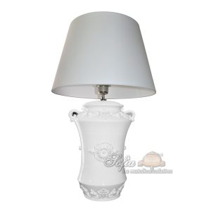 Lume albarello h 35 plastico sofia white line (h63 c/paralume Ø40)