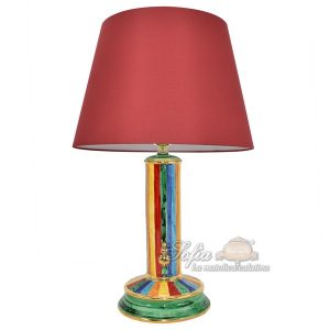 Lume cilindro 1° M h30 Ø 10 white & color c/oro (h60 c/paralume Ø35)