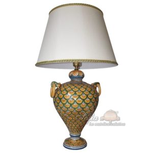 Lume anelli h 40 coda pavone (h72 c/paralume Ø45)