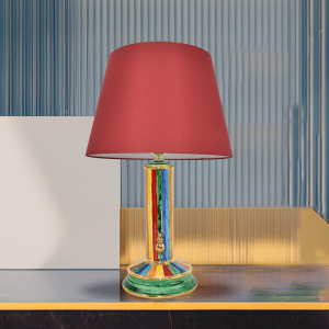 Lume cilindro 1° M h30 Ø 10 white & color c/oro (h60 c/paralume Ø35)