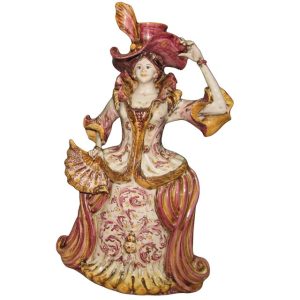 Lumiera grande femmina h 40 bordeaux/arancio