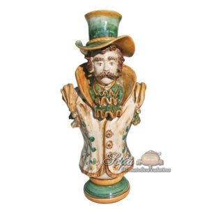 Lumiera mezzo busto uomo h 30 s. d'arte verde/arancio