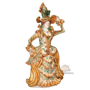 Lumiera grande femmina h 40 verde/arancio