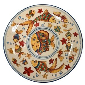 Piatto Ø 43 decoro pesci