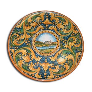 Piatto Ø 37 c/paesaggio ornato calatino