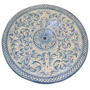 Piatto Ø 37 s. d'arte mono blu