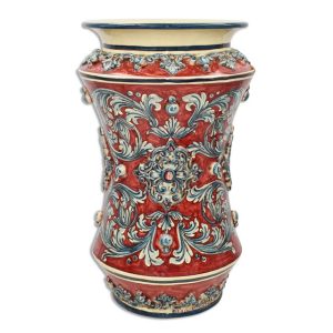 Portaombrello ad albarello h 50 plastico sofia ornato blu/bordeaux