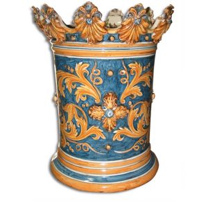 Torre portaombrelli 35x55 ornato fondo blu