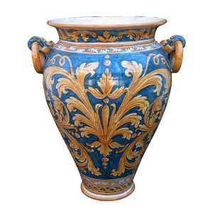 Portaombrello ad anelli h 50 ornato fondo blu