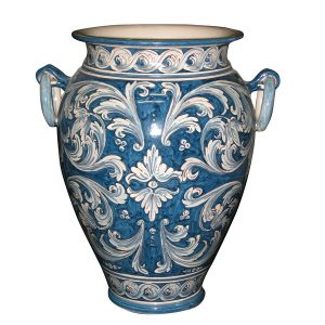 Portaombrello ad anelli h 50 ornato mono blu