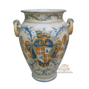 Portaombrello ad anelli h 50 petalo giallo blu/arancio c/stemma