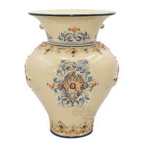 Portaombrello panciuto h 50 plastico sofia c/serie d'arte blu/arancio