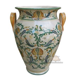 Portaombrello c/manici h 50 petalo giallo verde/arancio