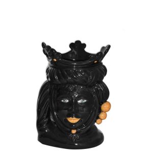 Testa h 20 c/perline black orange femmina