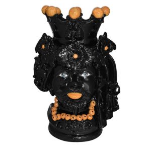 Testa h 50 turbante c/perline black orange maschio