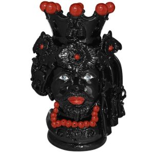 Testa h 50 turbante c/perline rosse black line maschio