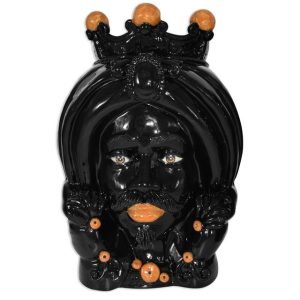 Testa h 40 c/turbante black orange maschio