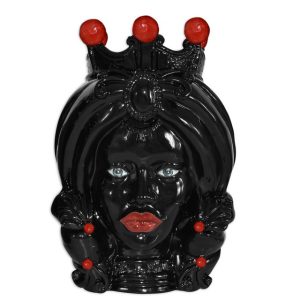 Testa h 40 c/turbante black red femmina