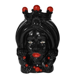 Testa h 40 c/turbante black red maschio
