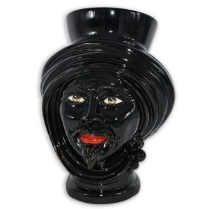 Testa h 30 corona liscia black line c/espressione labbra rosse maschio