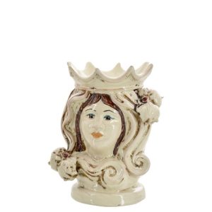 Testa h 15 limoni avorio c/espressione femmina - Bomboniera