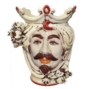 Testa h 25 melograni avorio/bordeaux maschio bianco