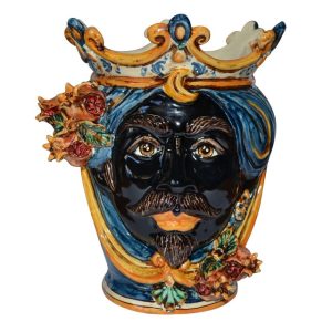 Testa h 25 melograni blu/arancio maschio moro