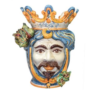 Testa h 40 fichi blu/arancio maschio bianco