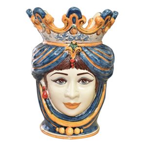 Testa h 40 liscia blu/arancio femmina