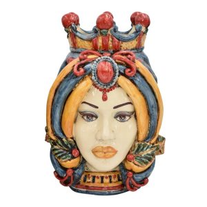 Testa h 40 c/turbante blu/arancio femmina