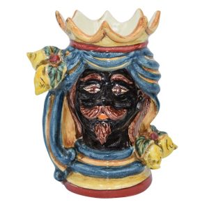 Testa h 15 limoni blu/arancio/rosso maschio moro - Bomboniera