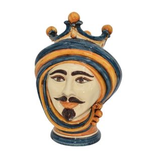 Testa h 30 blu/arancio maschio bianco