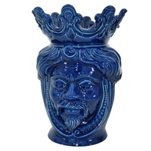 Testa h 40 c/perline blu intenso maschio