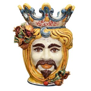 Testa h 40 melograni giallo/arancio maschio bianco