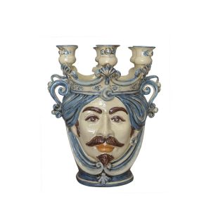 Testa a candeliere h 25 mono blu maschio bianco