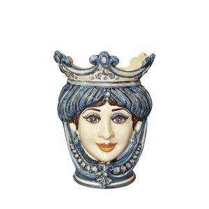 Testa h 25 c/perline mono blu femmina