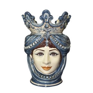 Testa h 40 c/perline mono blu femmina