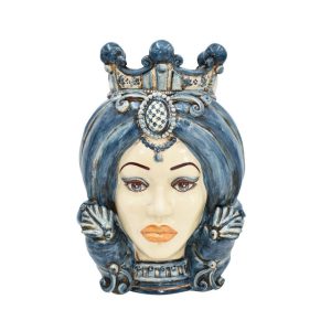 Testa h 40 c/turbante mono blu femmina